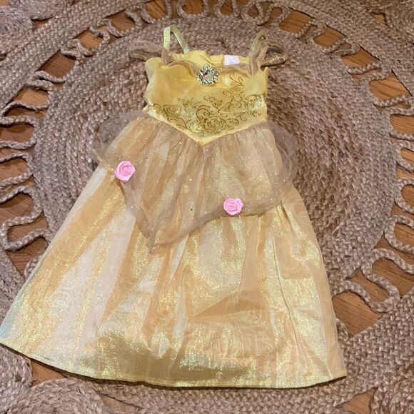 Disney belle dress fits 4-6x - Picture 1 of 4